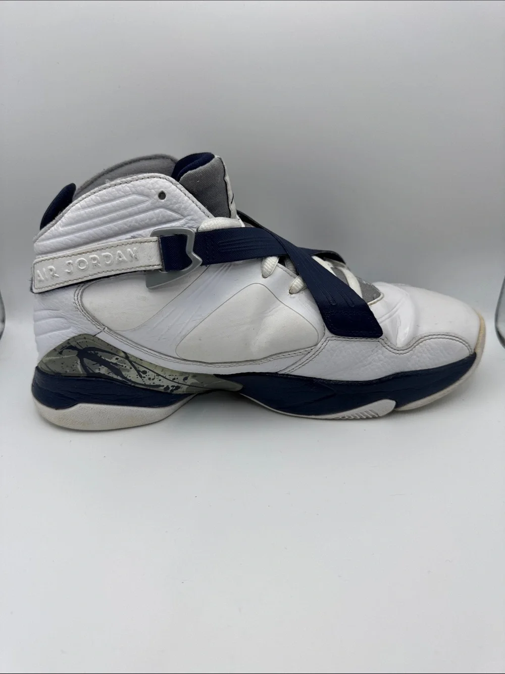 Air Jordan 8.0 Playoffs Georgetown White Midnight Navy 467807-106 Men's Size 9.5